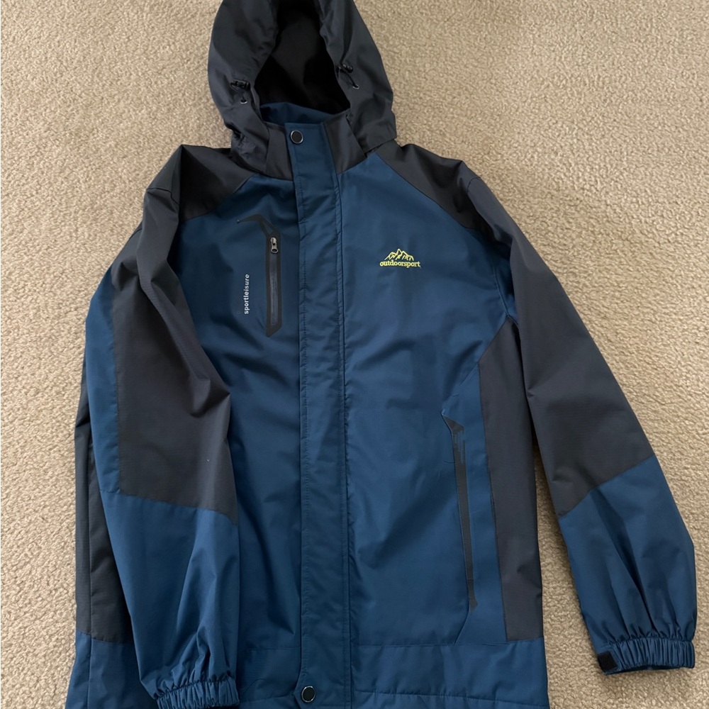Outdoor Sport Diamond Candy Blue Black Men’s Jacket Weather Gear Rain Hiking M